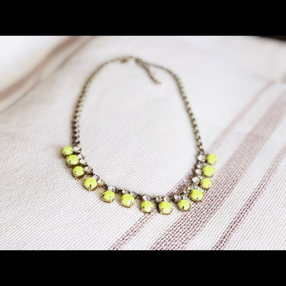 JCREW Gem Bright Yellow Necklace